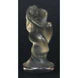 Rene Lalique, French Sirene frosted glass car mascot, in the form of a mermaid, 10.5cm high :For