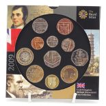 Royal Mint 2009 uncirculated coin collection with Kew Garden fifty pence piece :For Further