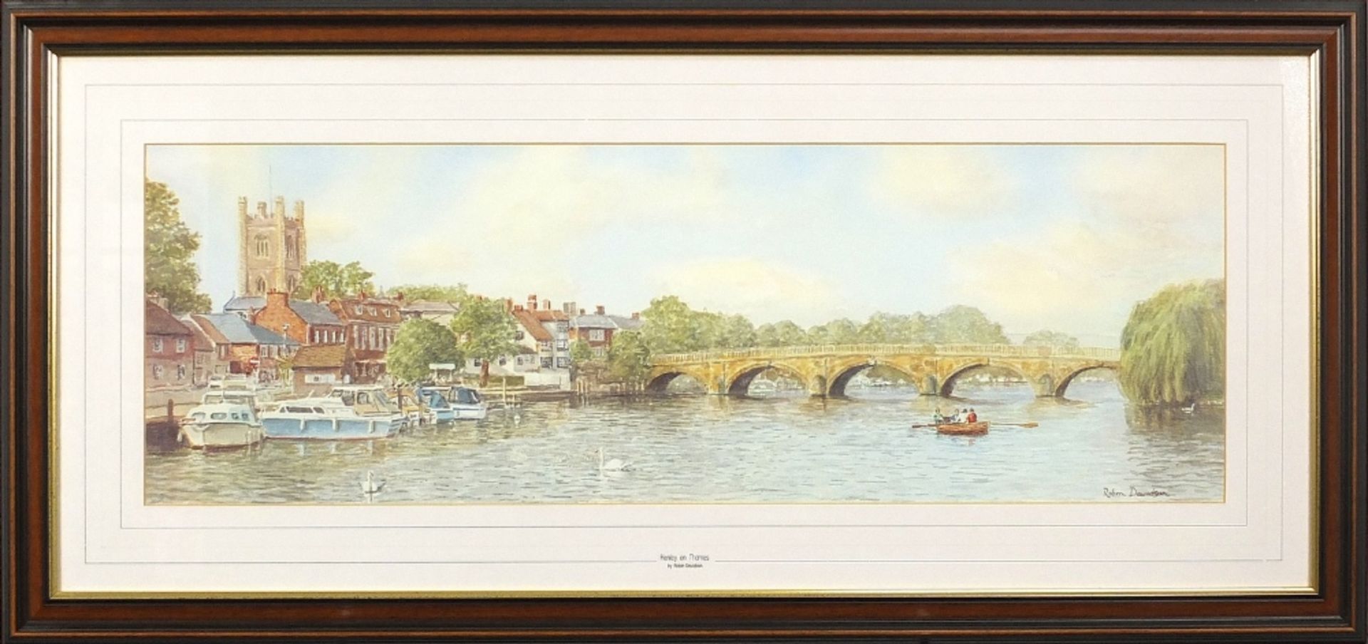 Robin Davidson - Marlow and Henley on Thames, prints, mounted and framed, one glazed, each 65cm x - Bild 8 aus 11