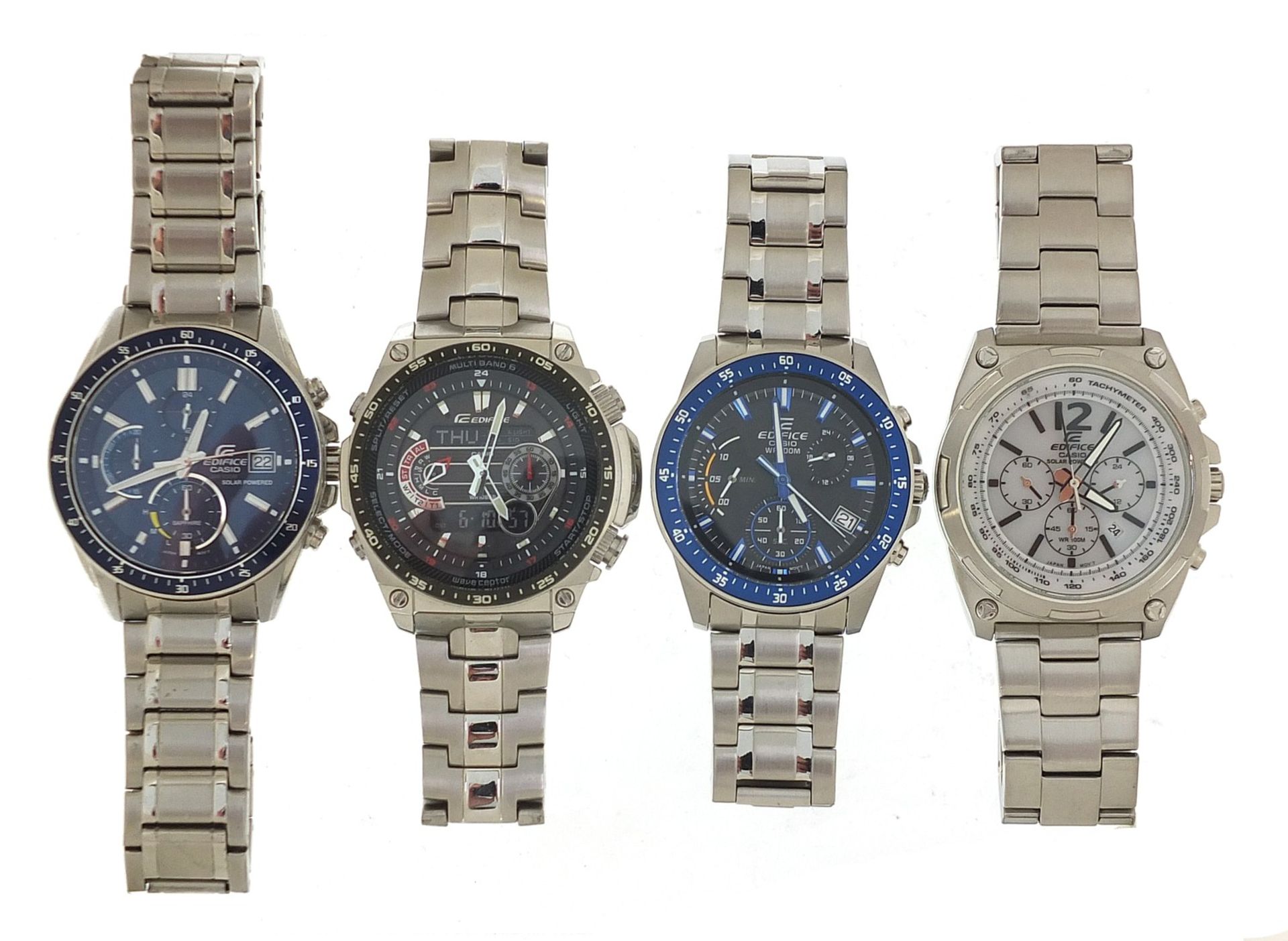 Four gentlemen's Casio Edifice wristwatches, three with boxes and paperwork, models EFR-545, ECW- - Image 4 of 6