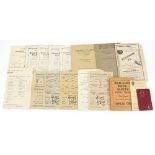 Early 20th century football ephemera including Lincoln City and Wood Green Town programmes :For