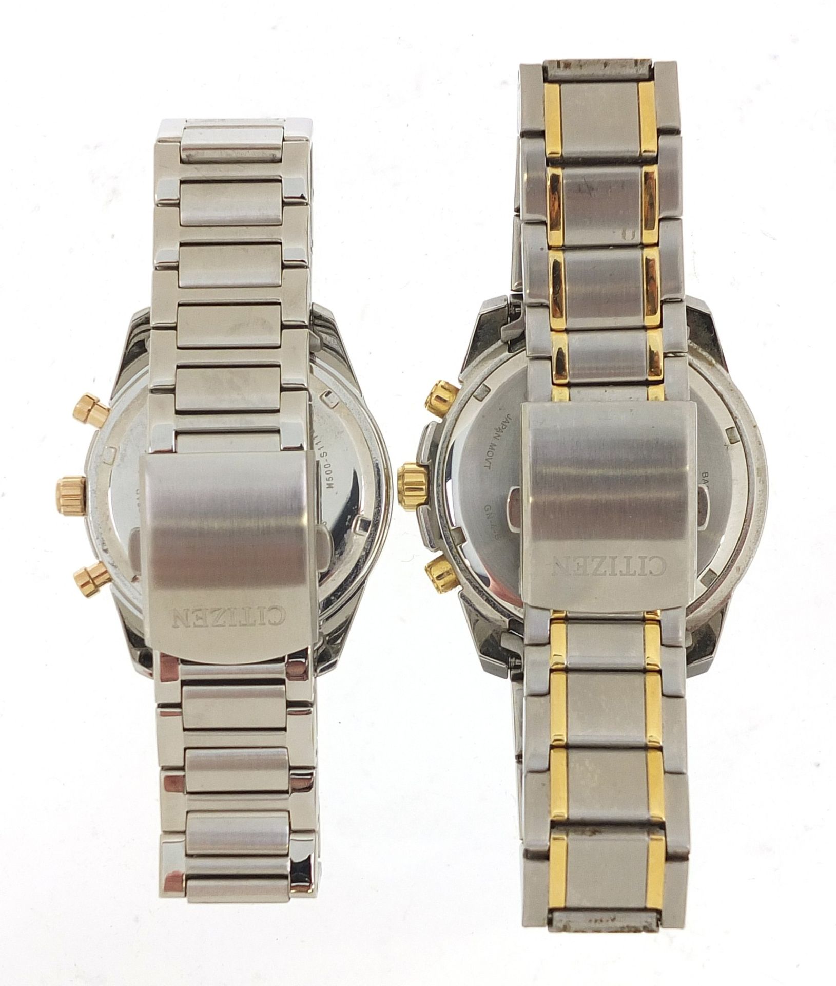 Two gentlemen's Citizens Eco Drive wristwatches with boxes and paperwork, numbered H500-S111084 - Image 3 of 6