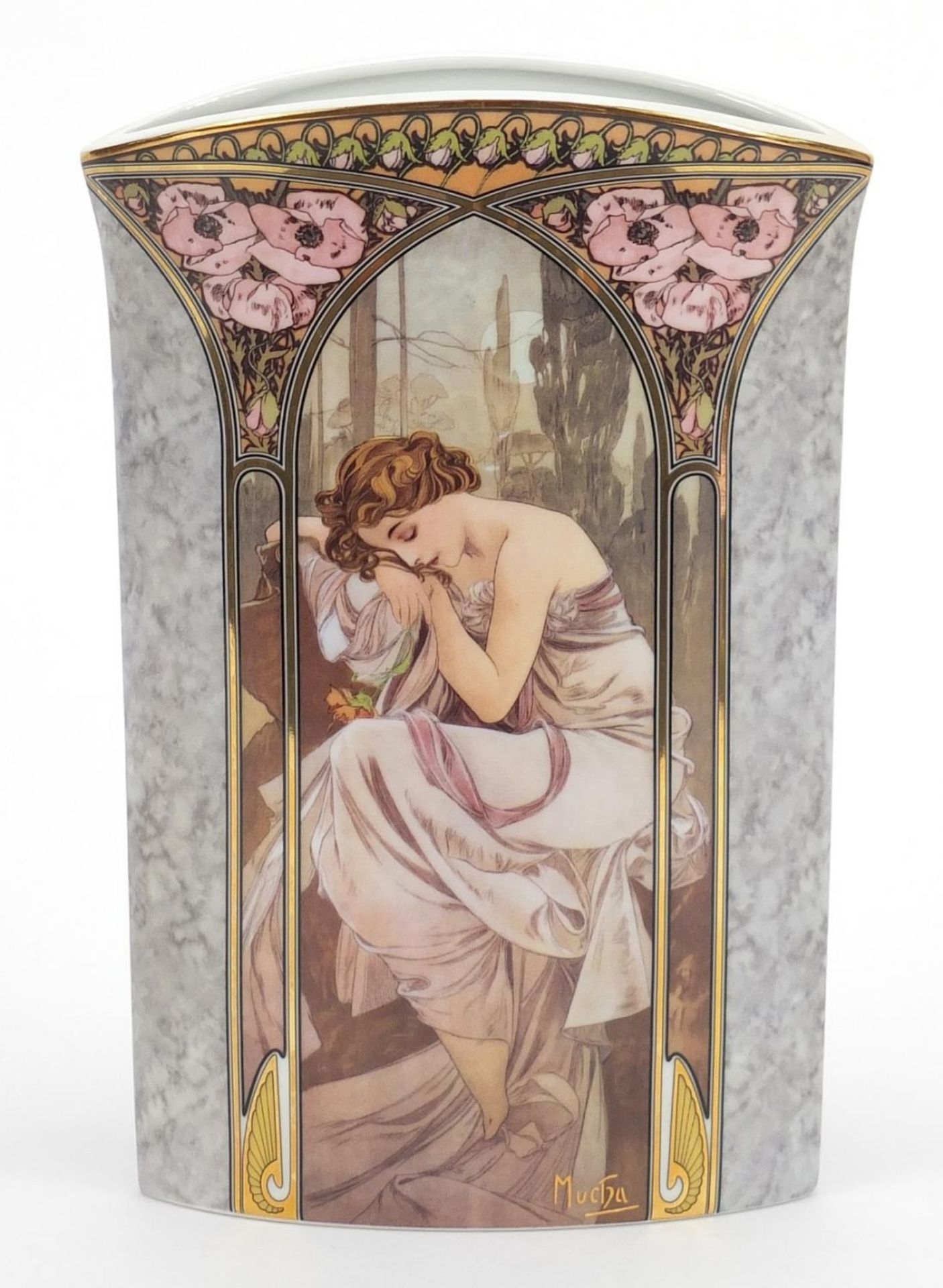 Goebel Artis Orbis, Brightness of Day Night's Rest vase designed by Alphonse Mucha, limited - Image 2 of 8