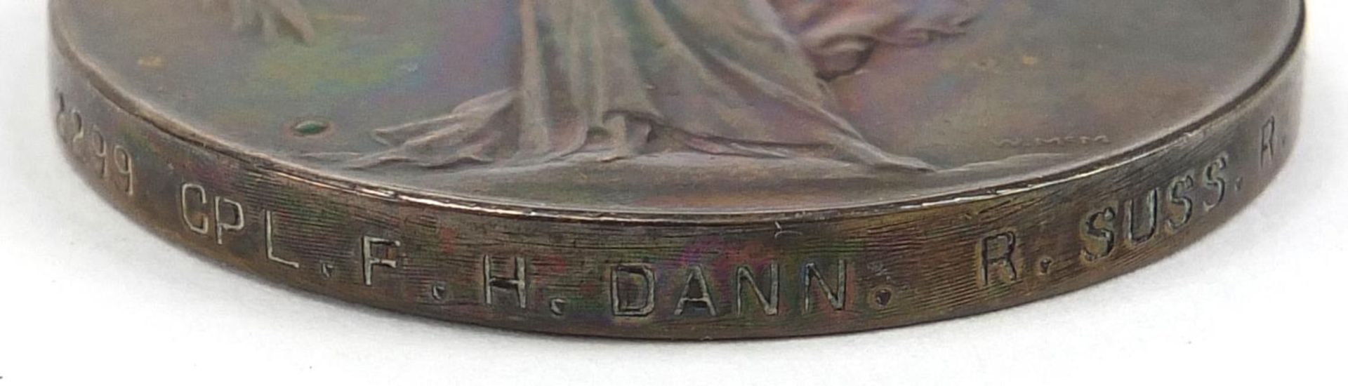 British military World War I and World War II three medal group relating to Cpl F H Dann of the - Image 7 of 11