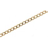 9ct gold curb link bracelet, 20cm in length, 5.9g :For Further Condition Reports Please Visit Our
