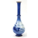 Large Royal Doulton Blue Children series vase numbered 9011, 77cm high : For Further Condition