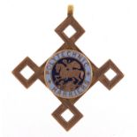 Olympic interest 9ct gold and enamel Polytechnic Harriers sports jewel awarded to George Nicol,