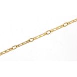 18ct gold long and short link necklace, 45cm in length, 4.9g : For Further Condition Reports