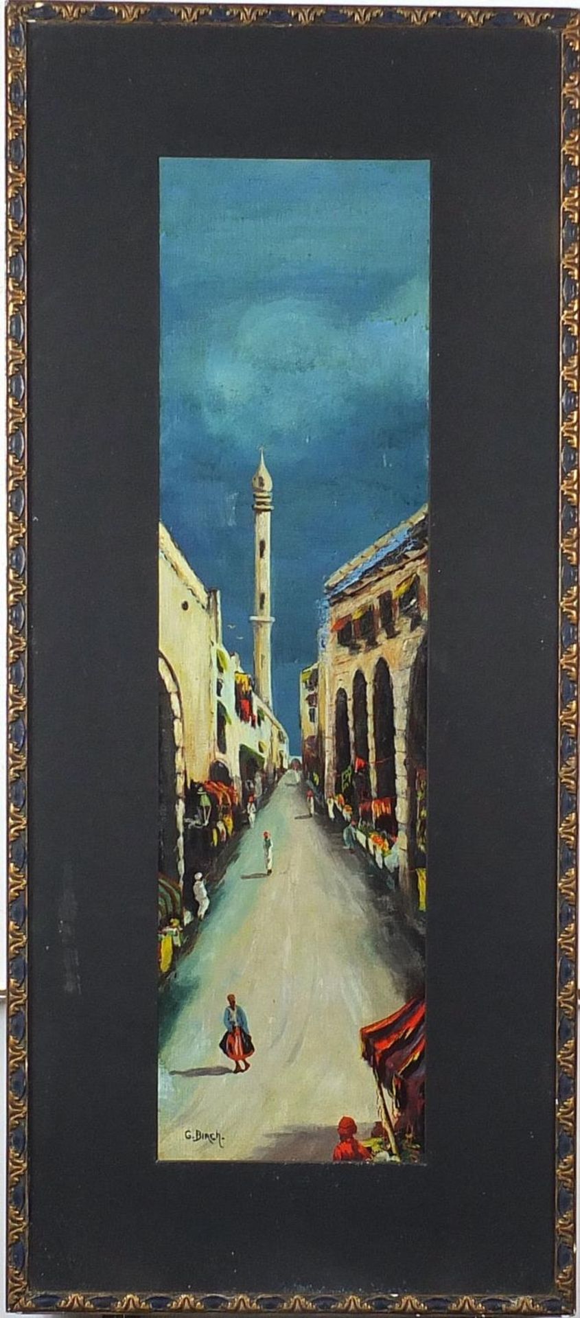 G Birch - Arab street scenes, pair of watercolours, Stacy Marks labels verso, mounted and framed, - Image 8 of 11
