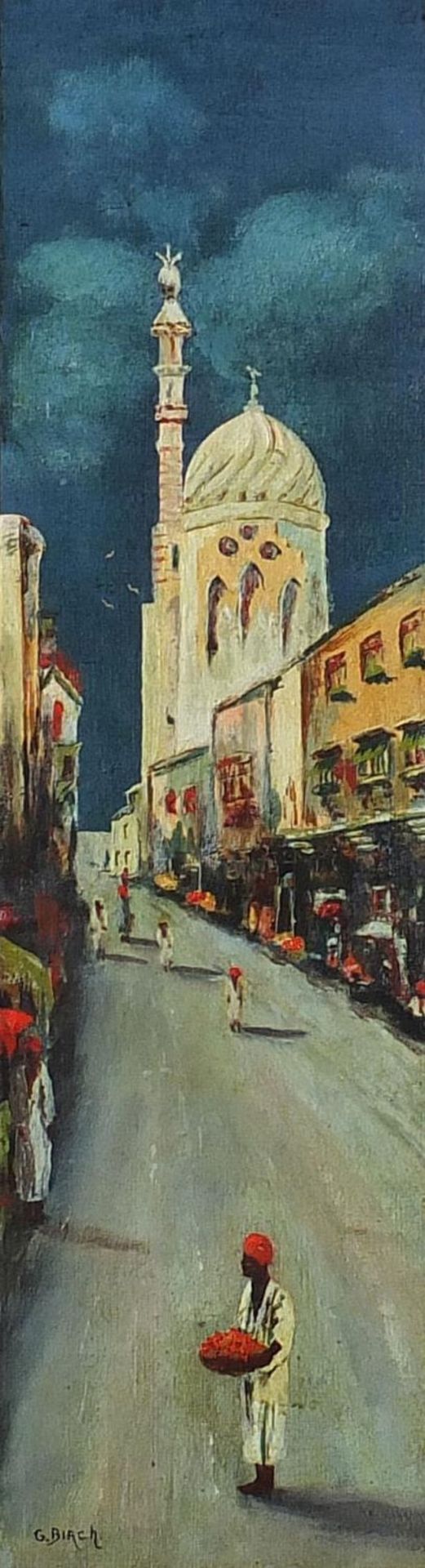 G Birch - Arab street scenes, pair of watercolours, Stacy Marks labels verso, mounted and framed, - Image 2 of 11