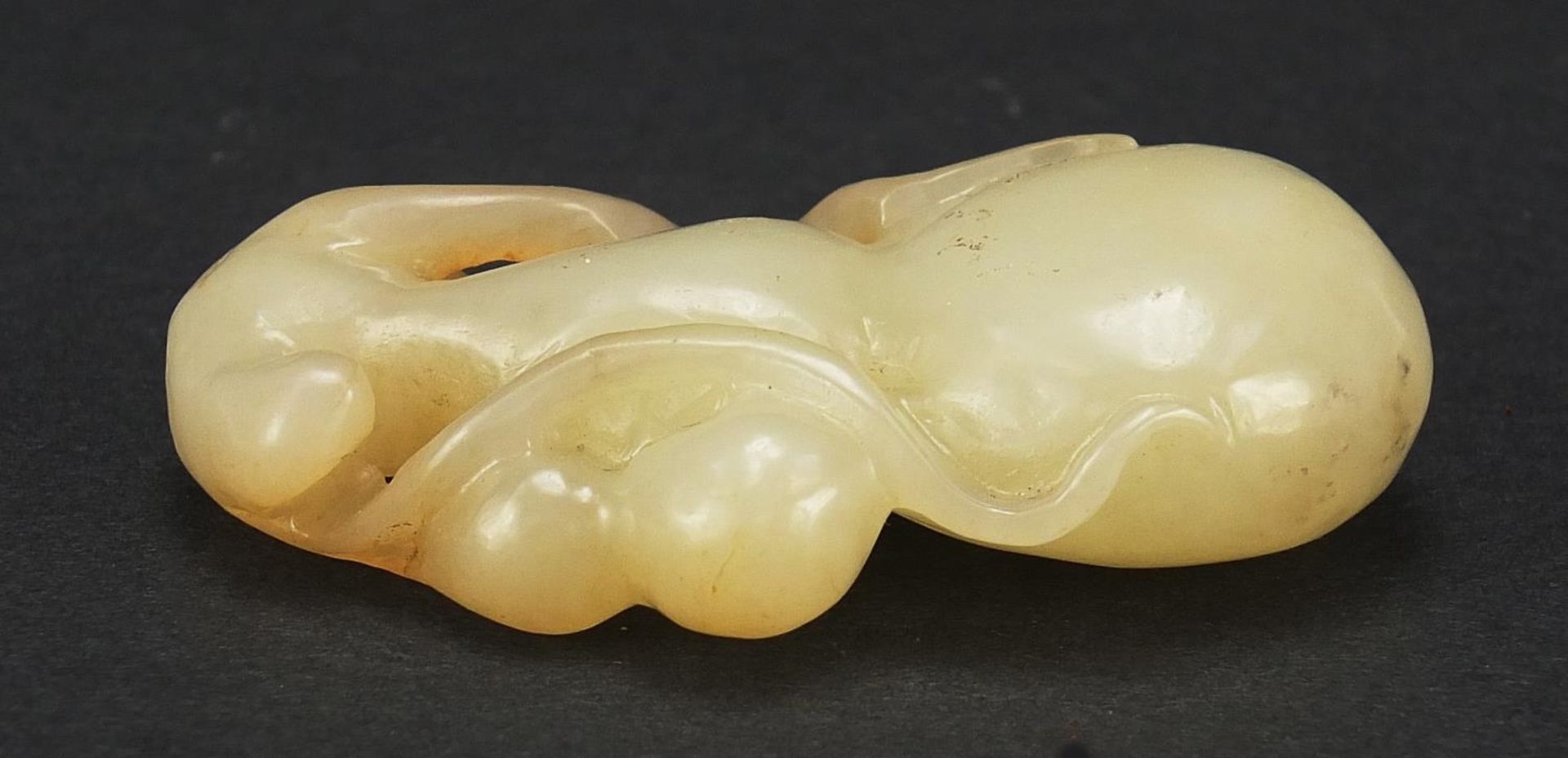 Chinese white jade carving of a gourd, 6cm high : For Further Condition Reports Please Visit Our - Image 5 of 7