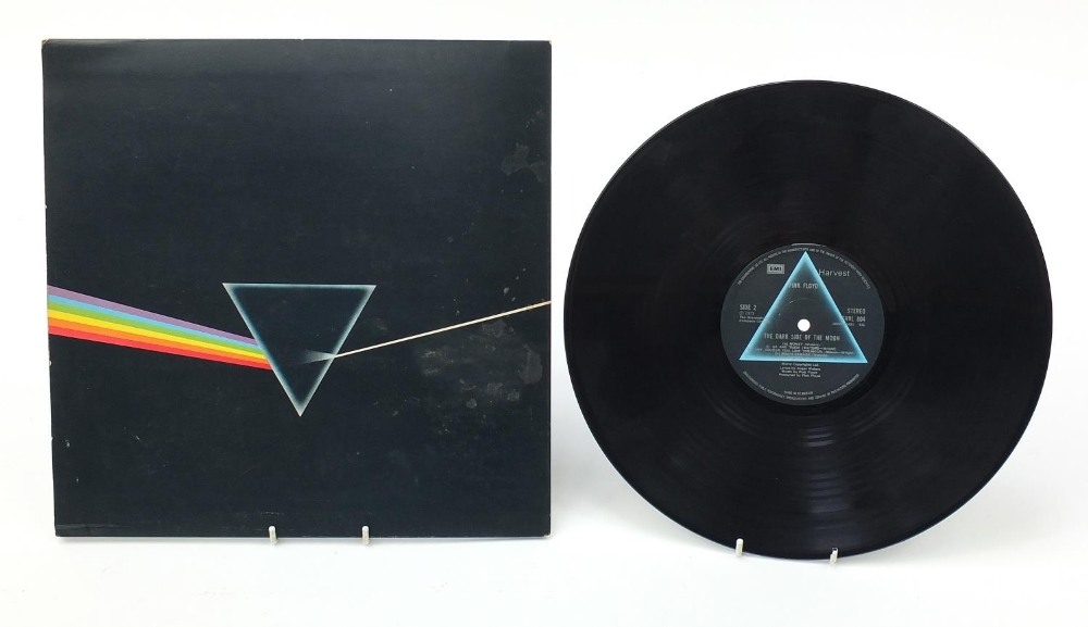 Pink Floyd Dark Side of the Moon vinyl LP with two posters, Harvest Stereo SHVL804 : For Further - Image 5 of 6