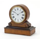 19th century walnut mantle clock with Roman numerals, the movement impressed V.A.P Brevete, 22.5cm