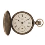 Waltham, gentlemen's coin silver full hunter pocket watch, the movement numbered 4643465, 49mm in