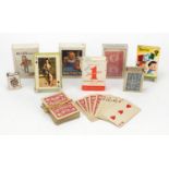Nine sets of vintage and later playing cards including Watney, Reid & Co and Waddingtons : For