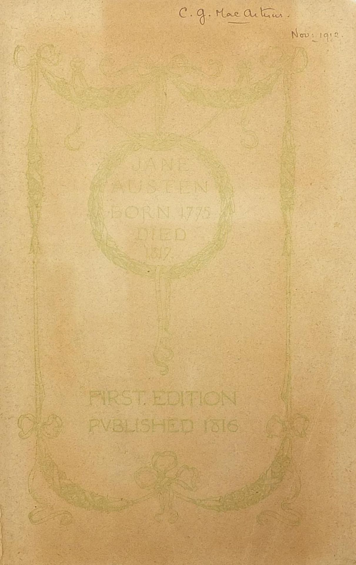 Emma by Jane Austen, hardback book published 1909 : For Further Condition Reports Please Visit Our - Image 2 of 5