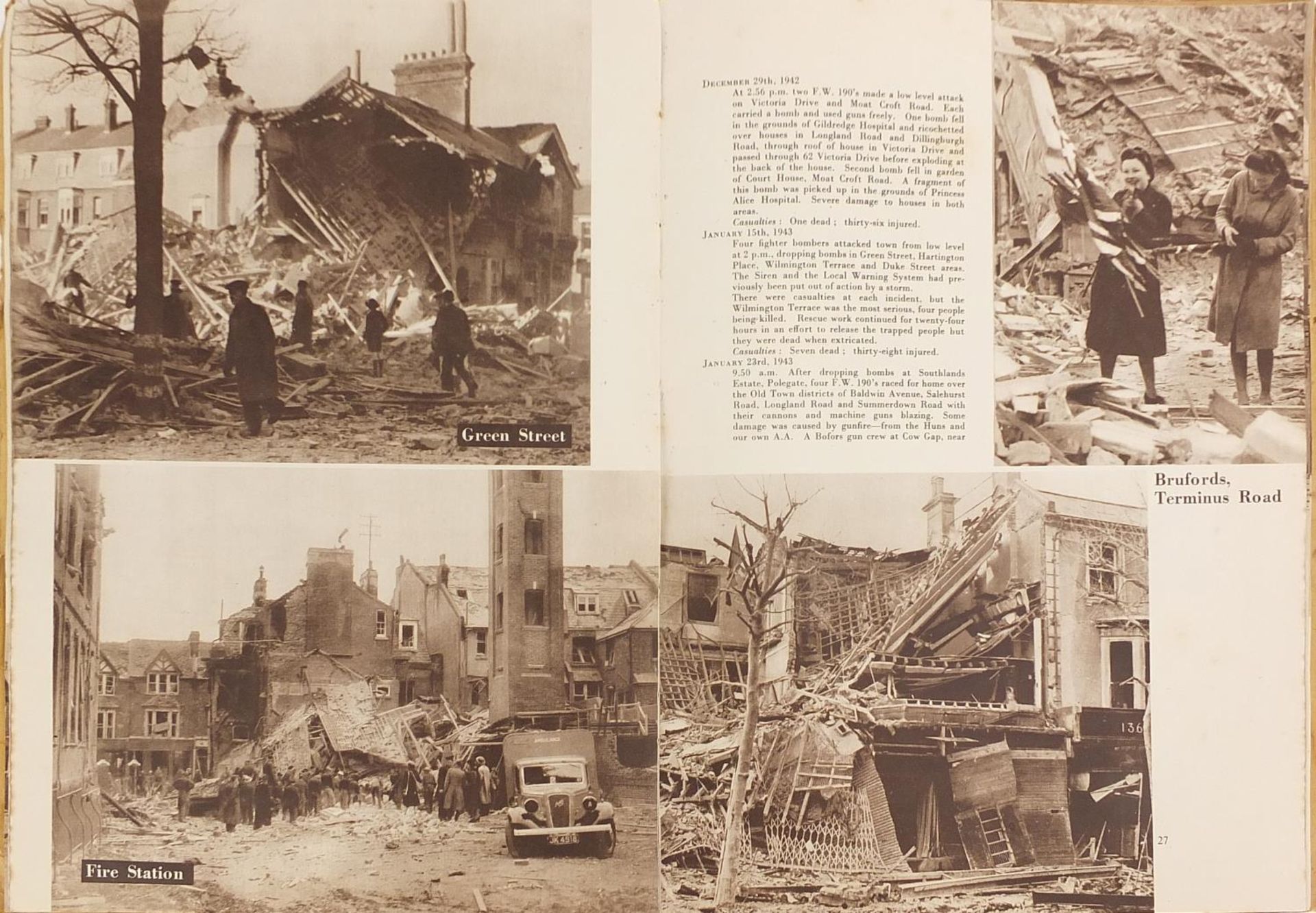 A Complete Record of Nearly 60 Years of War in Eastbourne, black and white magazine with military - Image 5 of 6