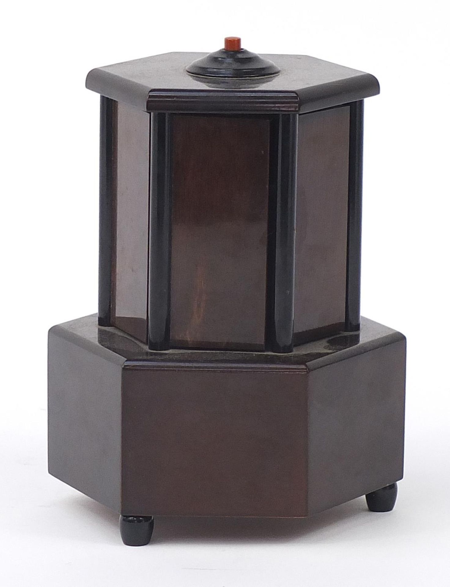 Vintage Art Deco design clockwork musical cigarette dispenser, 18.5cm high : For Further Condition - Image 3 of 8