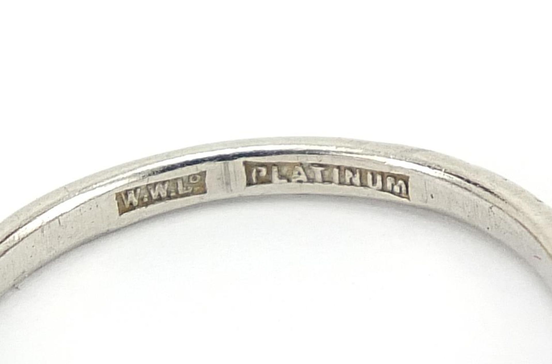 Platinum wedding band, size O/P, 2.8g : For Further Condition Reports Please Visit Our Website - - Image 5 of 7