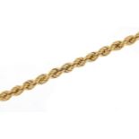 9ct gold rope twist necklace, 40cm in length, 8.0g : For Further Condition Reports Please Visit