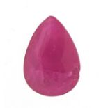 Tear drop purple/red ruby gemstone with certificate, 1.46 carat : For Further Condition Reports