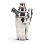 Art Deco silver plated cocktail shaker, 24cm high : For Further Condition Reports Please Visit Our