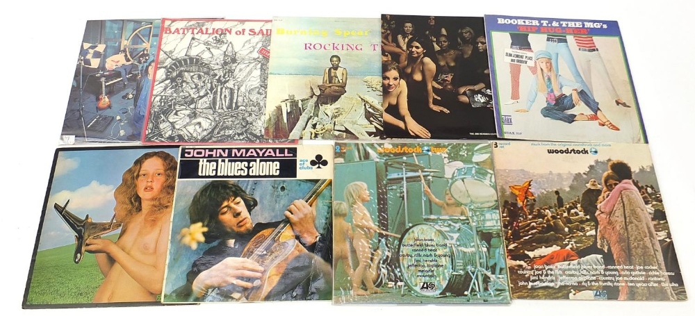 Vinyl LP's including Oasis Supersonic, Burning Spear Rocking Time, Booker T and the MG's, John