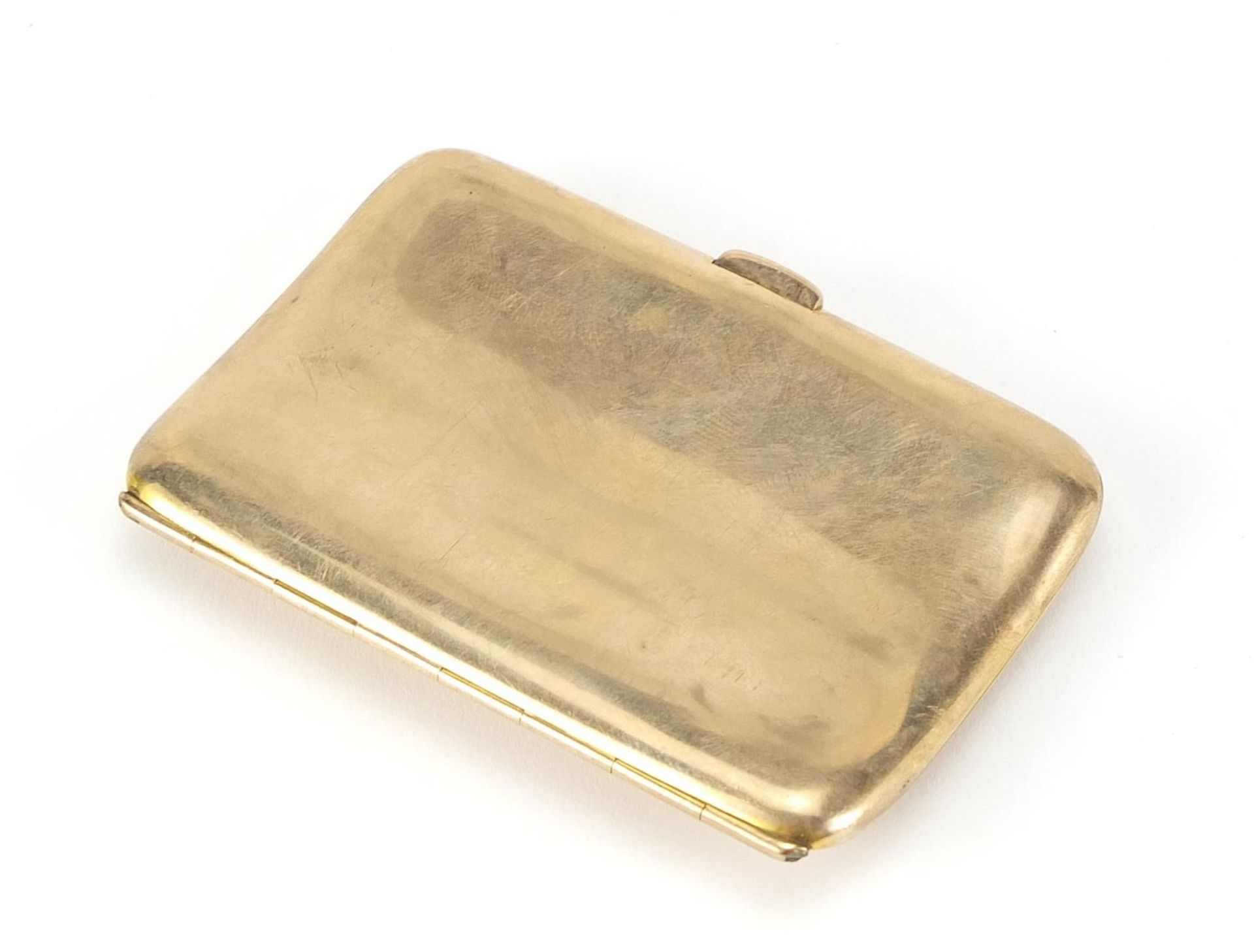 S Blanckensee & Son Ltd, Victorian 9ct gold cigarette case, Birmingham 1896, 8cm wide, 47.5g : For - Image 5 of 6