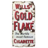 Vintage Wills Gold Flake Cigarette enamel advertising sign, 91cm x 44.5cm : For Further Condition