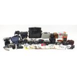 Vintage and later cameras and accessories including Halina, Polaroid, Bolex P4, Kodak and two