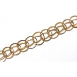 10ct gold multi link bracelet, 16cm in length, 13.5g : For Further Condition Reports Please Visit