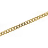 9ct gold curb link necklace, 50cm in length, 13.7g : For Further Condition Reports Please Visit