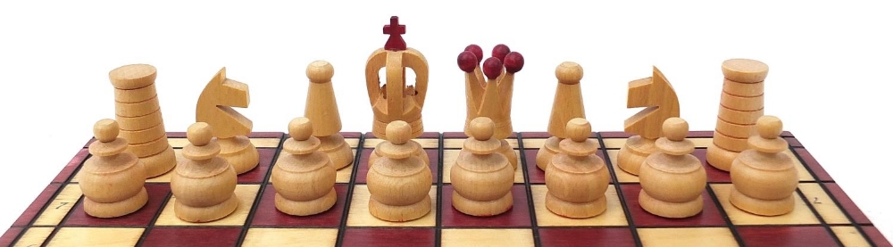 Carved wood half stained chess set with fitted folding chess board, the largest pieces each 6.5cm - Image 2 of 10