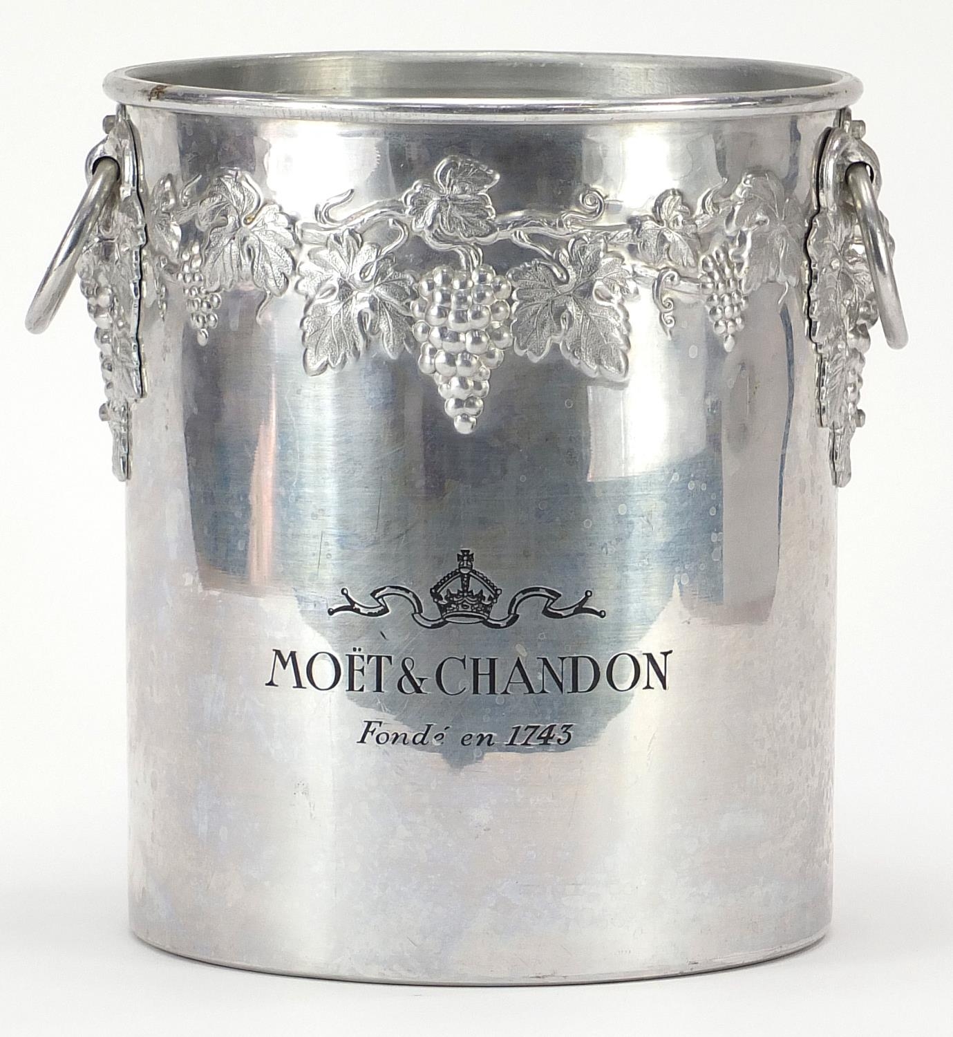 Moet & Chandon design Champagne ice bucket with ring turned handles, 20.5cm high : For Further - Image 3 of 5