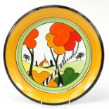 Marie Graves Art Deco design hand painted charger, limited edition 1/10, 31.5cm in diameter : For
