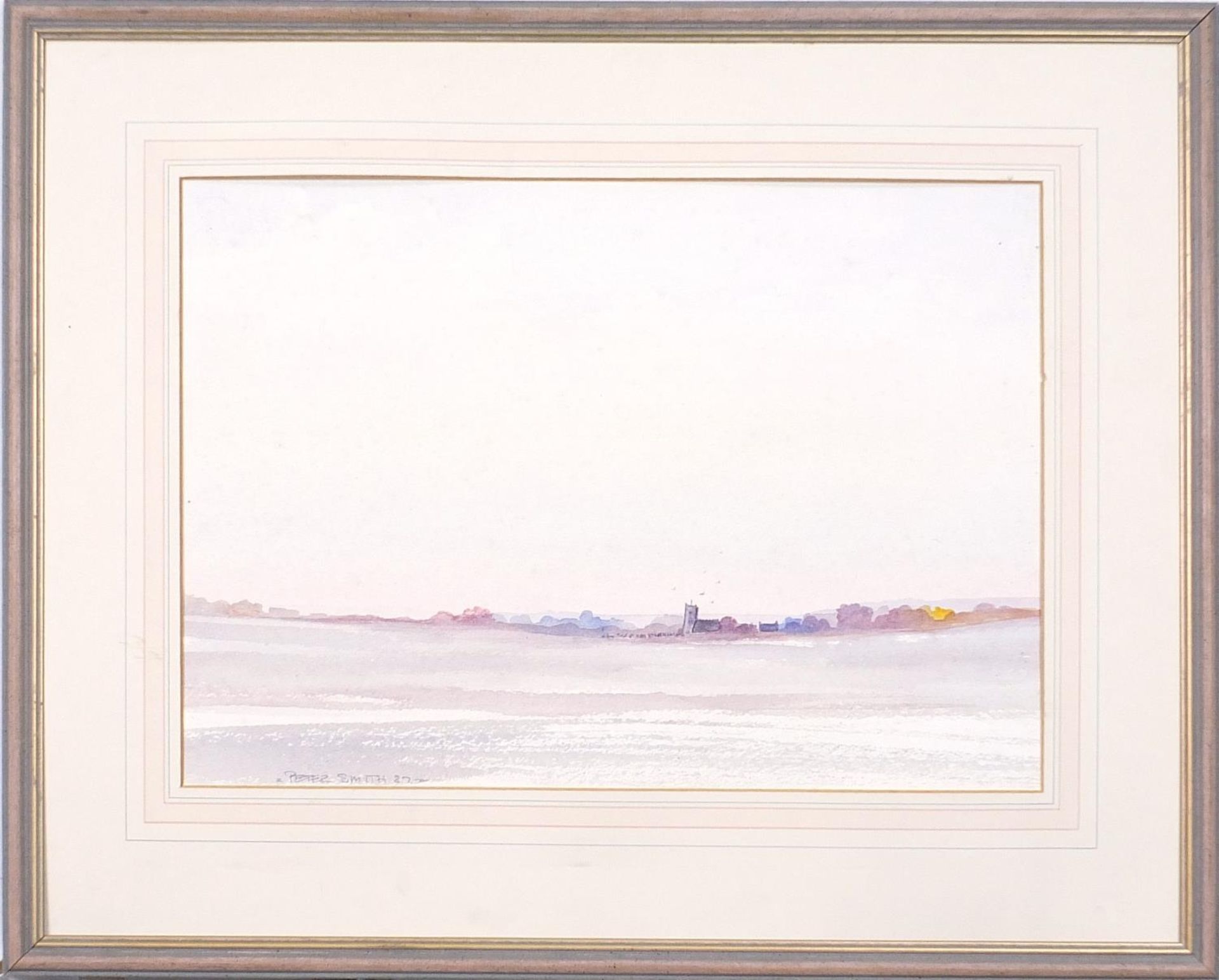 Peter Smith '82 - Field before buildings, pair of watercolours, mounted and framed, one glazed, each - Image 15 of 22