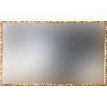 Rectangular gilt framed wall mirror with bevelled edge, 91cm x 55cm : For Further Condition