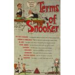 Vintage terms of snooker framed display, Dunmoy b Moygashel, framed, overall 79.5cm x 54cm : For