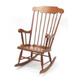 Painted lightwood stickback rocking chair, 103cm high : For Further Condition Reports Please Visit