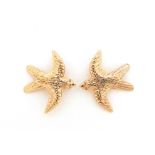 Pair of 9ct gold bird stud earrings, 1.1cm wide, 0.4g : For Further Condition Reports Please Visit