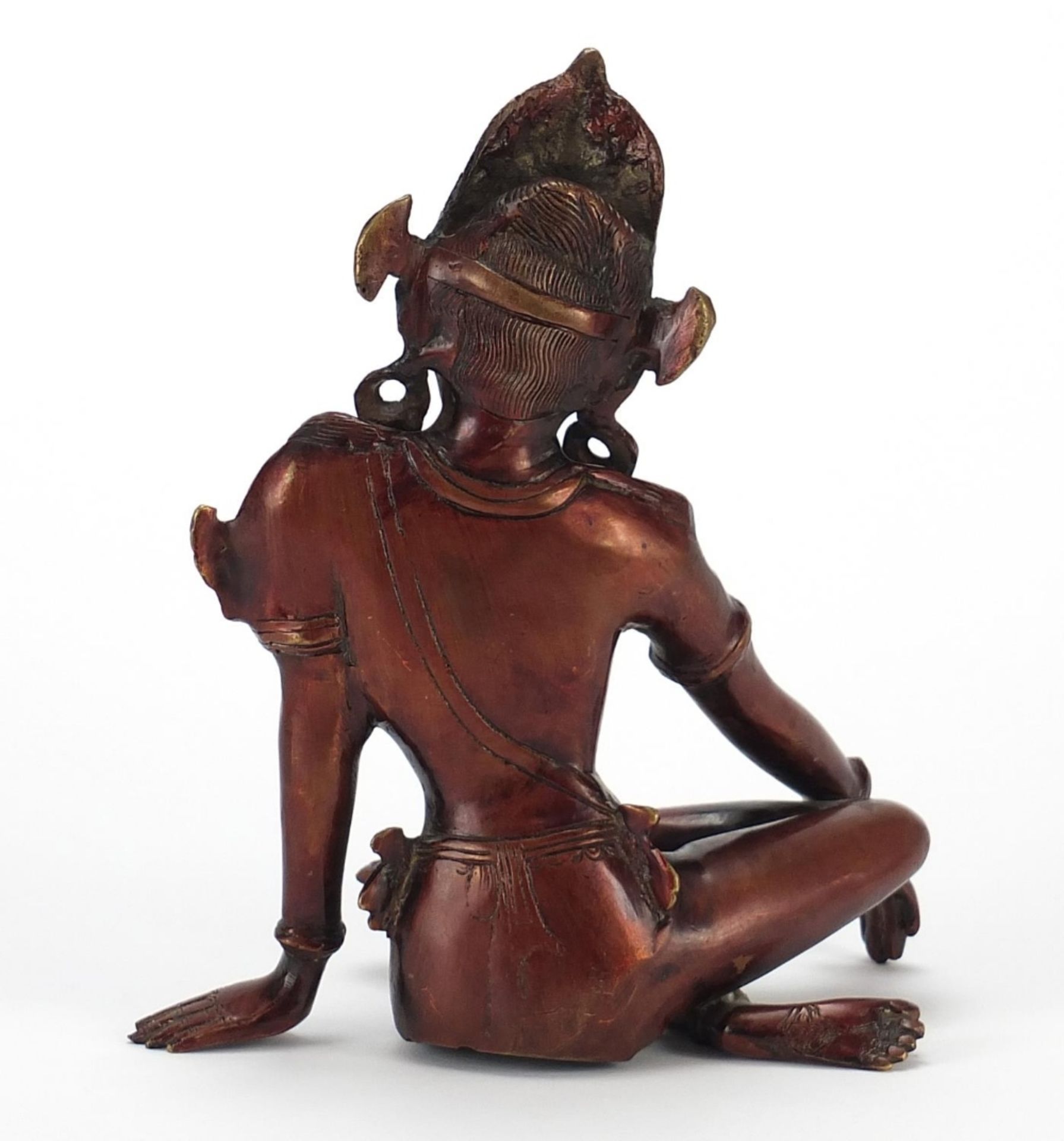 Thai patinated bronze figure of a deity, 24cm high : For Further Condition Reports Please Visit - Image 4 of 7