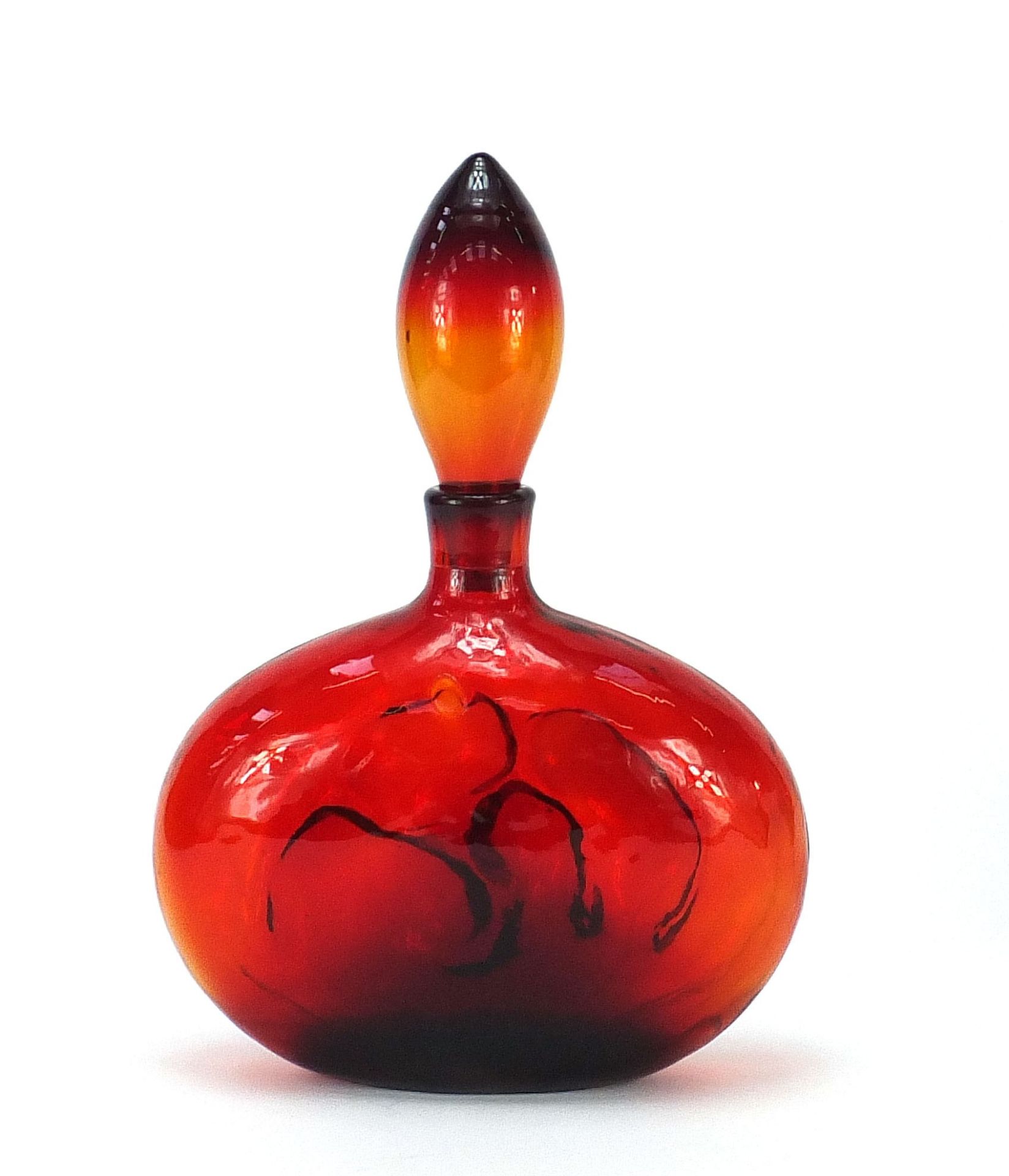 Blenko style studio glass decanter, 34.5cm high : For Further Condition Reports - Bild 2 aus 4