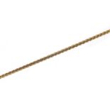 9ct gold flattened S link necklace, 52cm in length, 4.5g : For Further Condition Reports Please