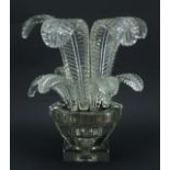 Antique cut glass floral centerpiece, 28cm high : For Further Condition Reports Please Visit Our