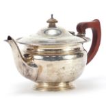 Goldsmiths and Silversmiths Co Ltd, George VI silver teapot, London 1939, 26cm in length, 570.5g :