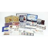 British coinage and stamps, some mint and uncirculated including 90th birthday silver proof crown