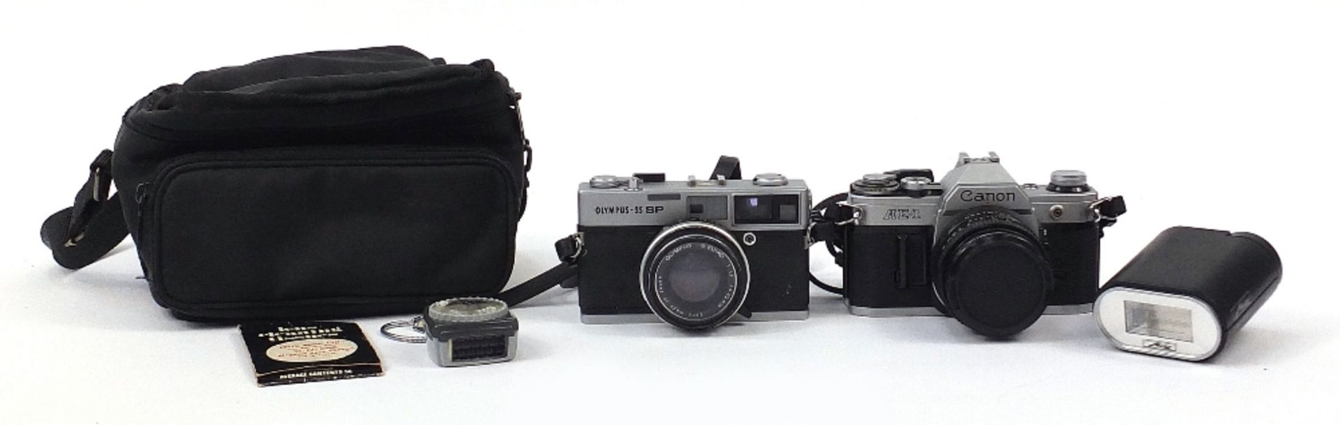 Canon AE-1 camera and Olympus-35 SP camera : For Further Condition Reports Please Visit Our