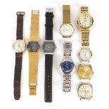 Vintage and later gentlemen's wristwatches including Swatch Irony, Smith's Empire, Citizen and