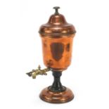 19th century Loysel's Patent Hydrostatic Percolator with plaque to the interior, 36.5cm high : For