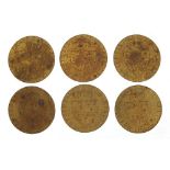 Six Georgian gaming tokens : For Further Condition Reports Please Visit Our Website - Updated Daily
